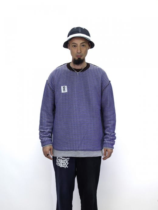 TENBOX CHAMELEON SWEATER / Blue lightpink brown