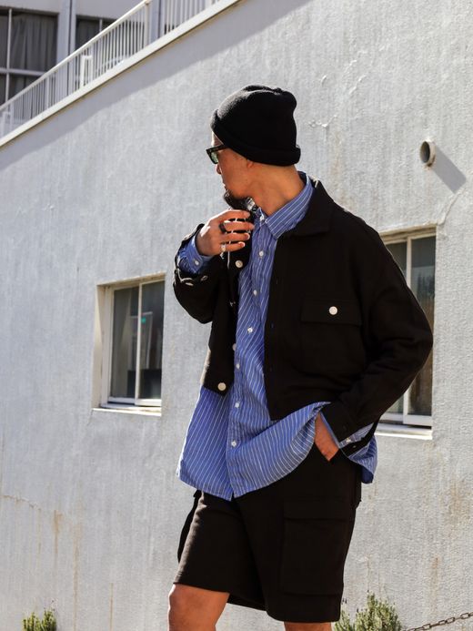AMBERGLEAM SWEAT TRACKER JACKET / Charcoal