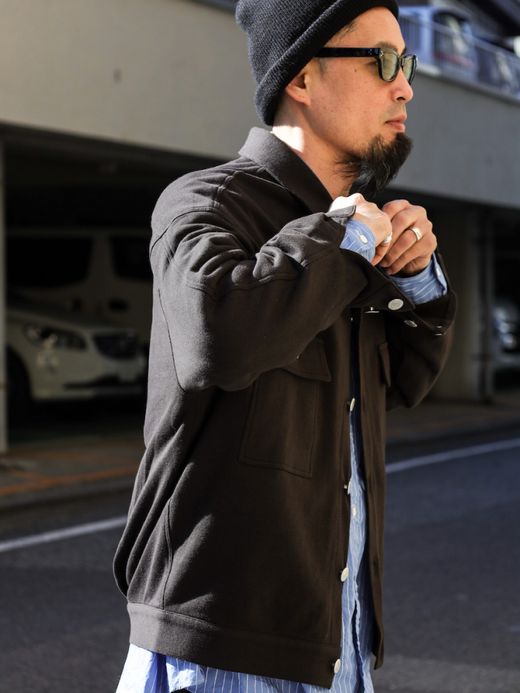 AMBERGLEAM SWEAT TRACKER JACKET / Charcoal