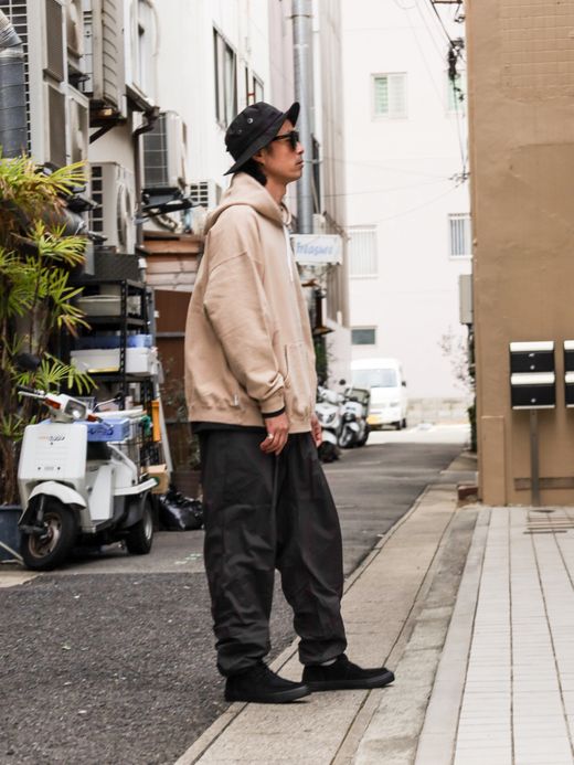 S.F.C WIDE TAPERED EASY PANTS / D.grey