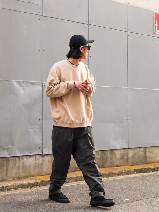 S.F.C WIDE TAPERED EASY PANTS / D.grey