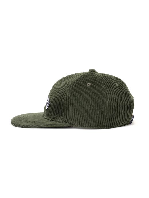 ROARK REVIVAL "MEDIEVAL LOGO"CORDUROY 6PANEL CAP-MID HEIGHT / M.green
