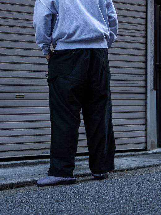 S.F.C CASHMERE WOOL DOUBLE KNEE PANTS / Black M