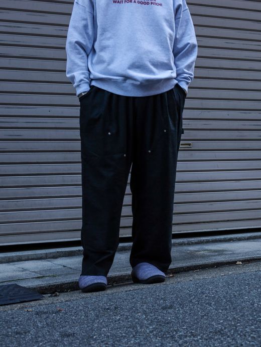 S.F.C CASHMERE WOOL DOUBLE KNEE PANTS / Black M