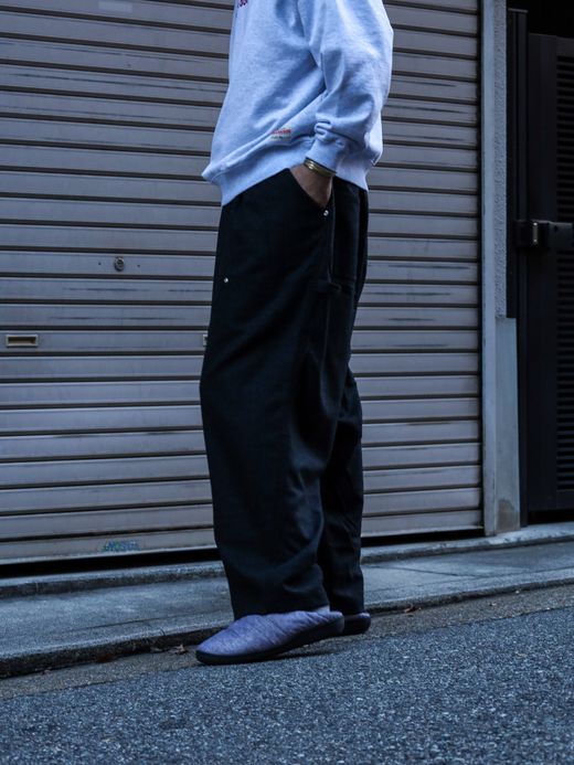 S.F.C CASHMERE WOOL DOUBLE KNEE PANTS / Black M