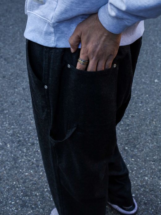 S.F.C CASHMERE WOOL DOUBLE KNEE PANTS / Black M
