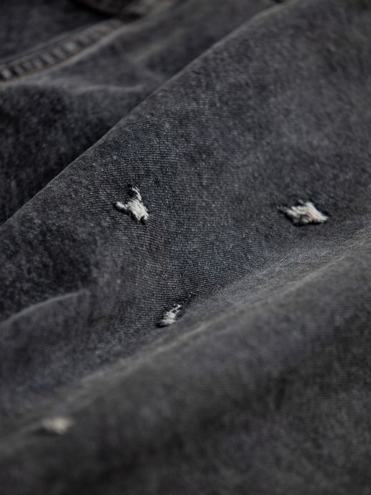 ANACHRONORM FRONT TUCK REMAKED BLACK DENIM JACKET / Black(remake)