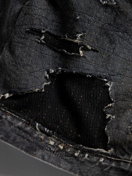 ANACHRONORM FRONT TUCK REMAKED BLACK DENIM JACKET / Black(remake)