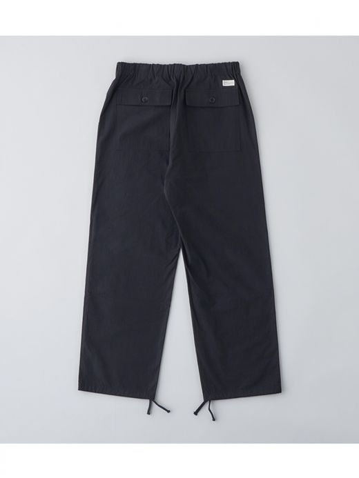 organicsta ORGANIC COTTON TYPEWRITER FATIGUE EASY PANTS / Black