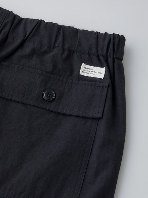 organicsta ORGANIC COTTON TYPEWRITER FATIGUE EASY PANTS / Black