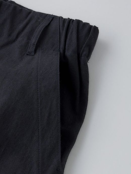 organicsta ORGANIC COTTON TYPEWRITER FATIGUE EASY PANTS / Black