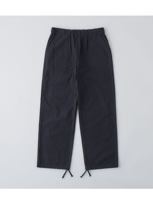 organicsta ORGANIC COTTON TYPEWRITER FATIGUE EASY PANTS / Black