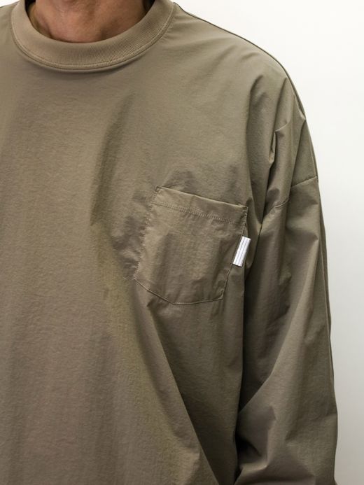 S.F.C BIG NYLON LS TEE / Beige