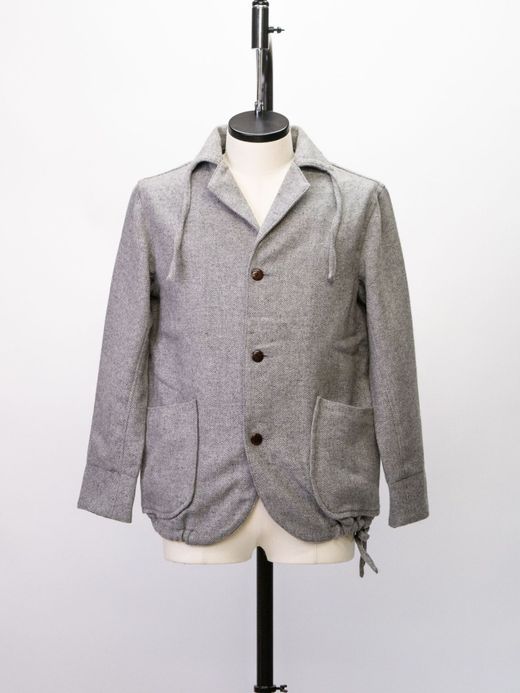 VOO WOOL 3B JKT / Gray herringbone