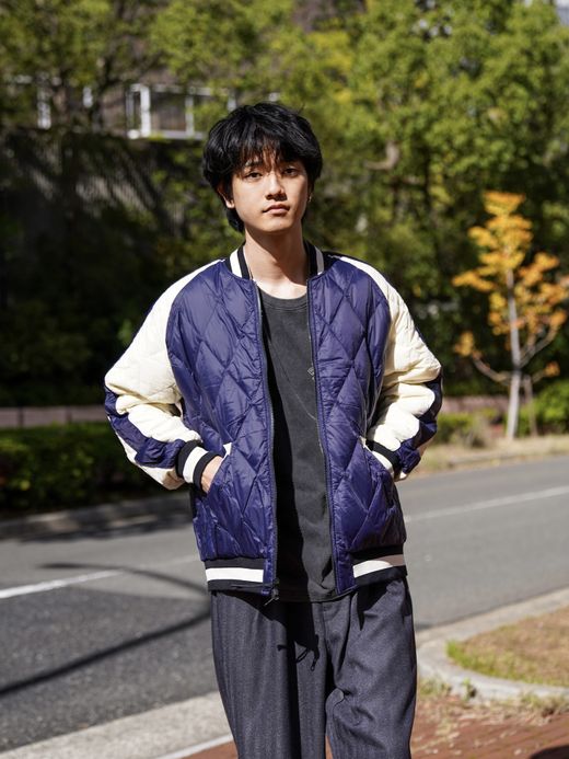 TAION REVERSIBLE "SKAJAN" DOWN JACKET / BK/Navy