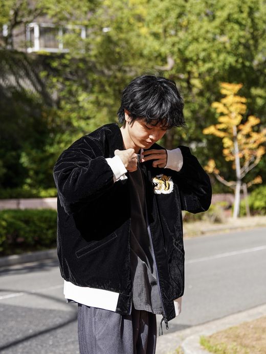 TAION REVERSIBLE "SKAJAN" DOWN JACKET / BK/Navy