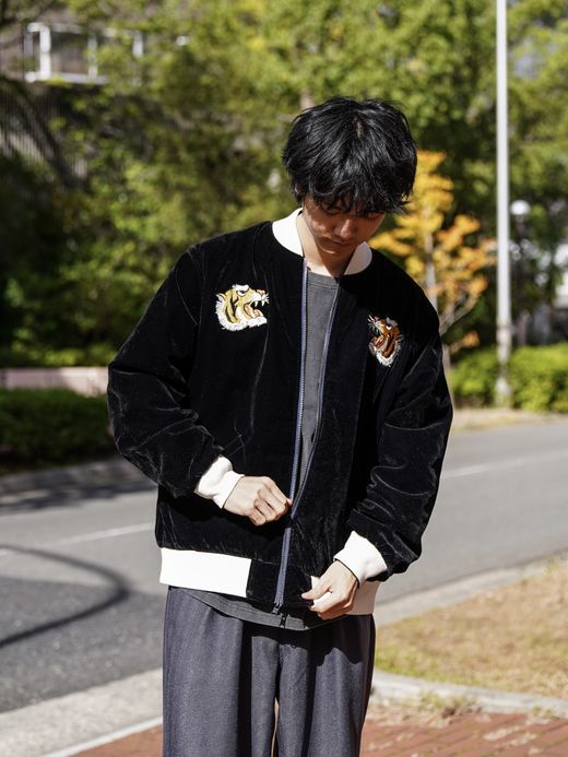 TAION REVERSIBLE "SKAJAN" DOWN JACKET / BK/Navy