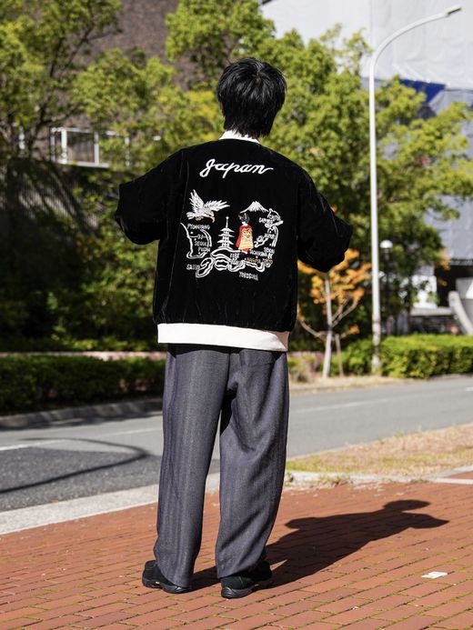 TAION REVERSIBLE "SKAJAN" DOWN JACKET / BK/Navy