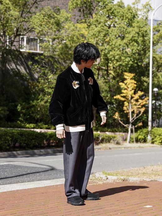 TAION REVERSIBLE "SKAJAN" DOWN JACKET / BK/Navy