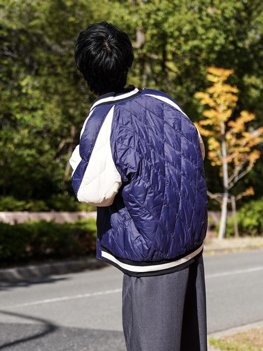 TAION REVERSIBLE "SKAJAN" DOWN JACKET / BK/Navy