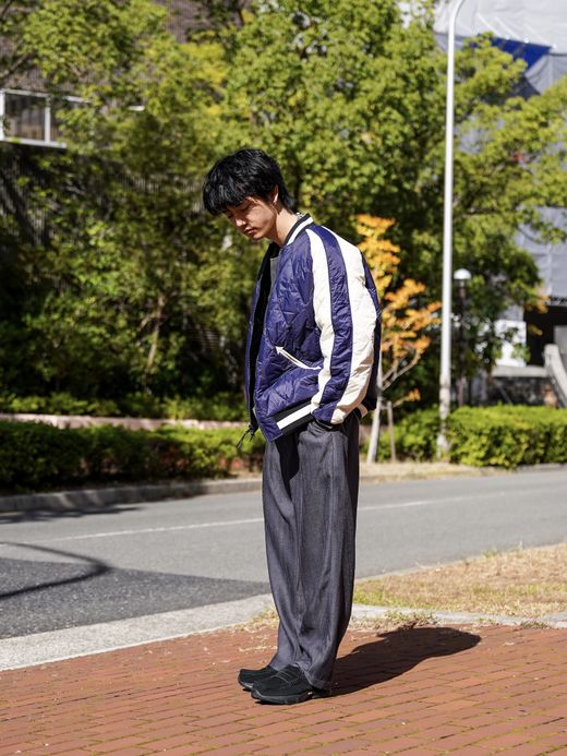 TAION REVERSIBLE "SKAJAN" DOWN JACKET / BK/Navy