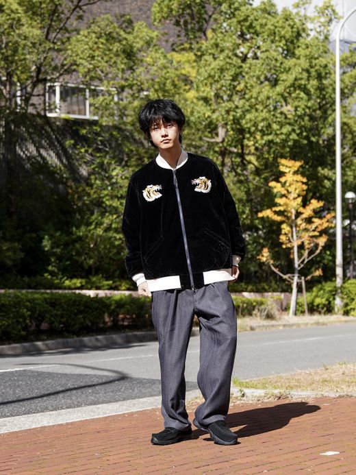 TAION REVERSIBLE "SKAJAN" DOWN JACKET / BK/Navy