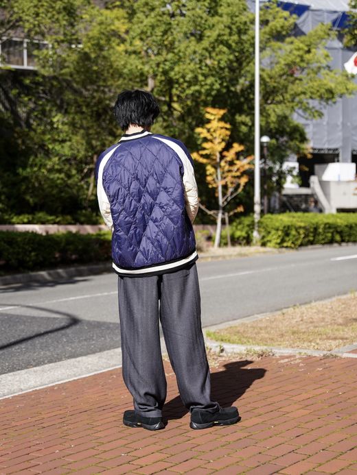 TAION REVERSIBLE "SKAJAN" DOWN JACKET / BK/Navy