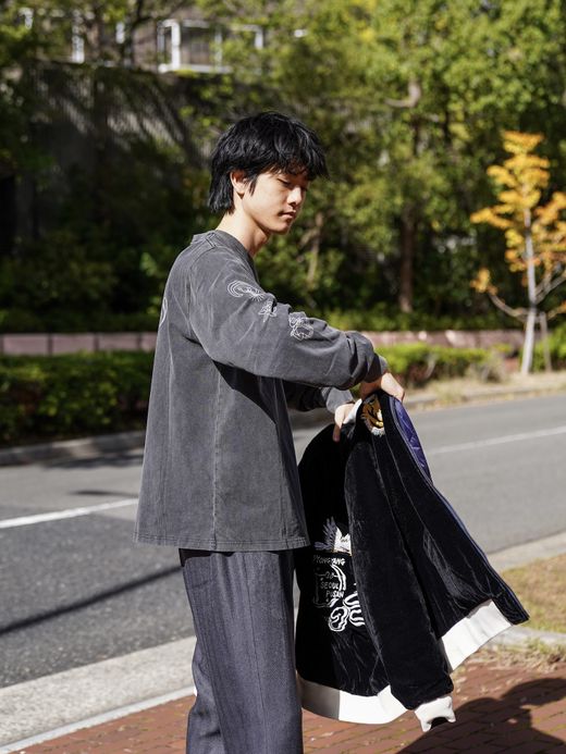 TAION REVERSIBLE "SKAJAN" DOWN JACKET / BK/Navy