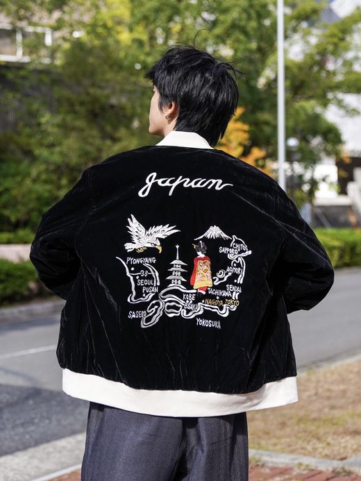 TAION REVERSIBLE "SKAJAN" DOWN JACKET / BK/Navy