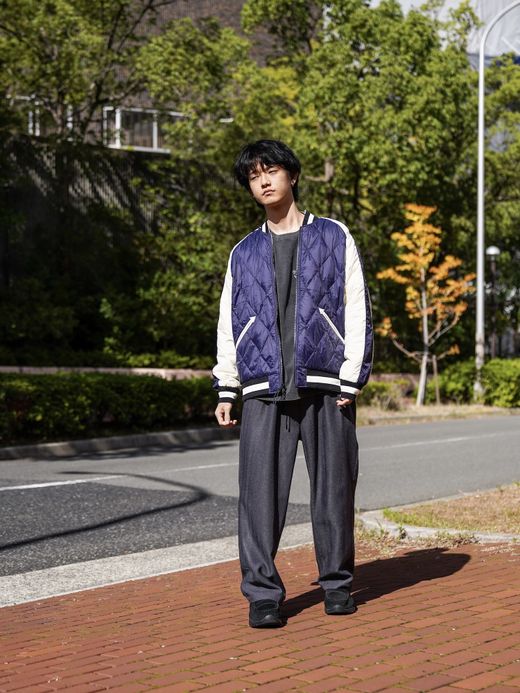 TAION REVERSIBLE "SKAJAN" DOWN JACKET / BK/Navy