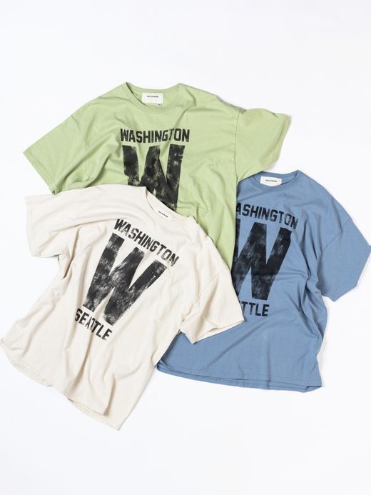 ANACHRONORM WASHINGTON PRINT S/S T-S / Light blue