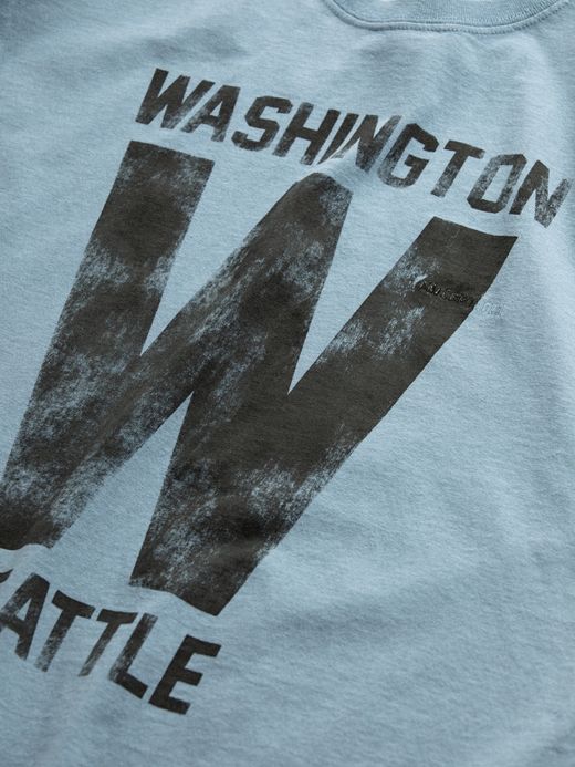 ANACHRONORM WASHINGTON PRINT S/S T-S / Light blue