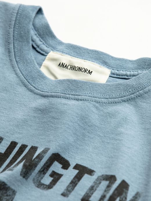 ANACHRONORM WASHINGTON PRINT S/S T-S / Light blue