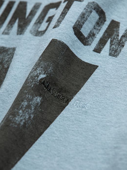 ANACHRONORM WASHINGTON PRINT S/S T-S / Light blue