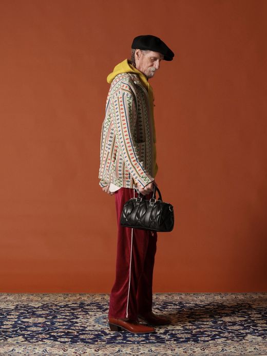 AMBERGLEAM MINI BOSTON QUILTING LEATHER BAG / Black