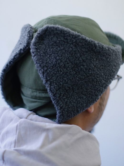 remilla ボア帽 / オリーブグリン