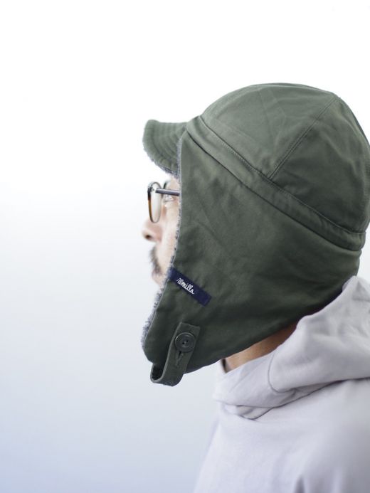 remilla ボア帽 / オリーブグリン