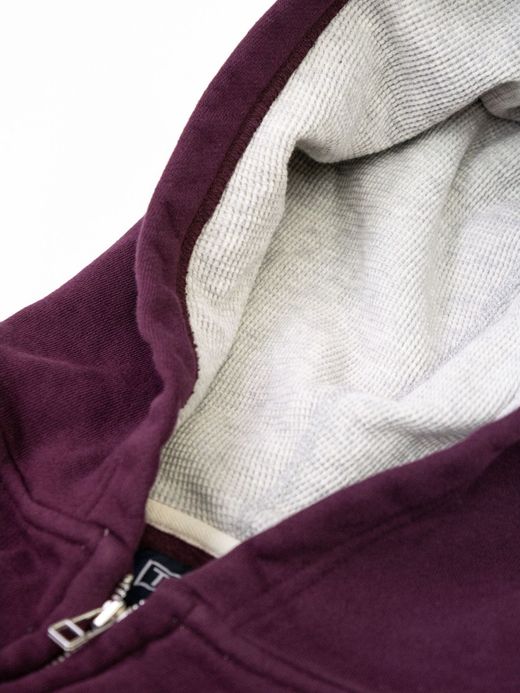 THE UNION TIGER FULL ZIP SWEAT HOODIE / Burgundy