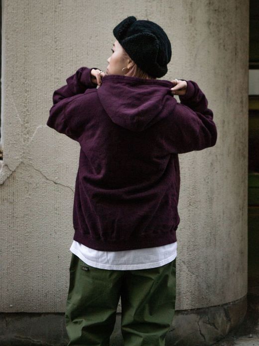 THE UNION TIGER FULL ZIP SWEAT HOODIE / Burgundy