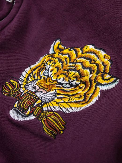 THE UNION TIGER FULL ZIP SWEAT HOODIE / Burgundy