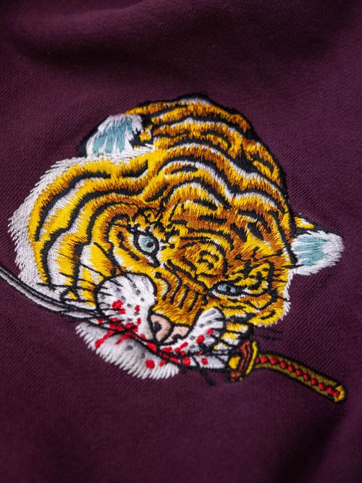 THE UNION TIGER FULL ZIP SWEAT HOODIE / Burgundy