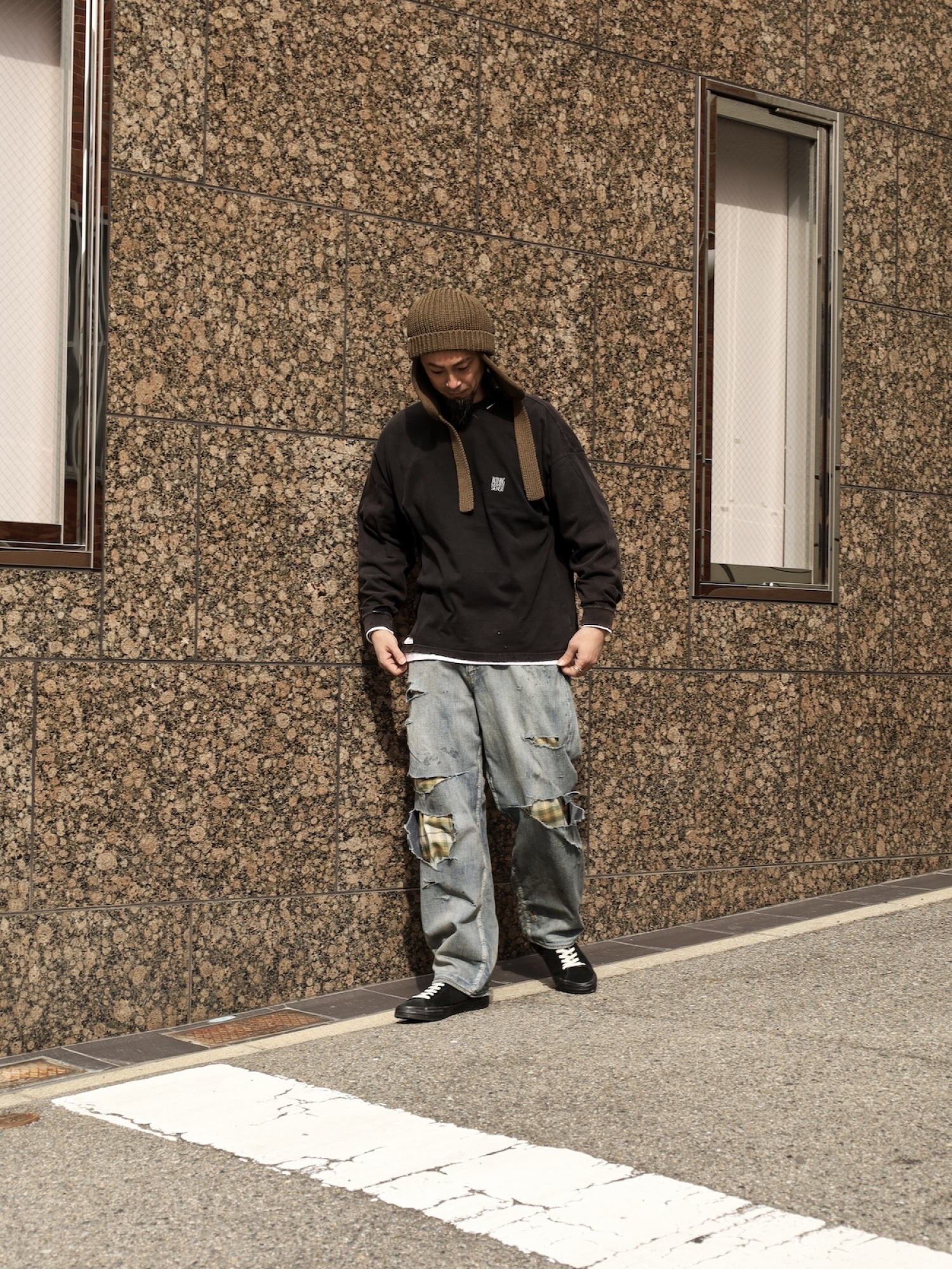 ANACHRONORM CHECK COMBI DENIM 5P PANTS / Indigo(REMAKE) | FLATBUSH