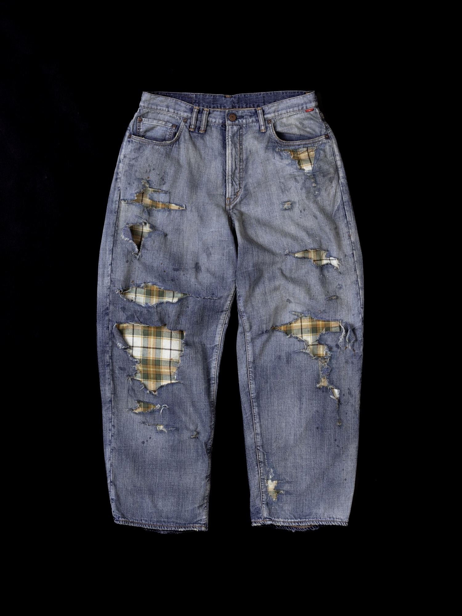 ANACHRONORM CHECK COMBI DENIM 5P PANTS / Indigo(REMAKE) | FLATBUSH