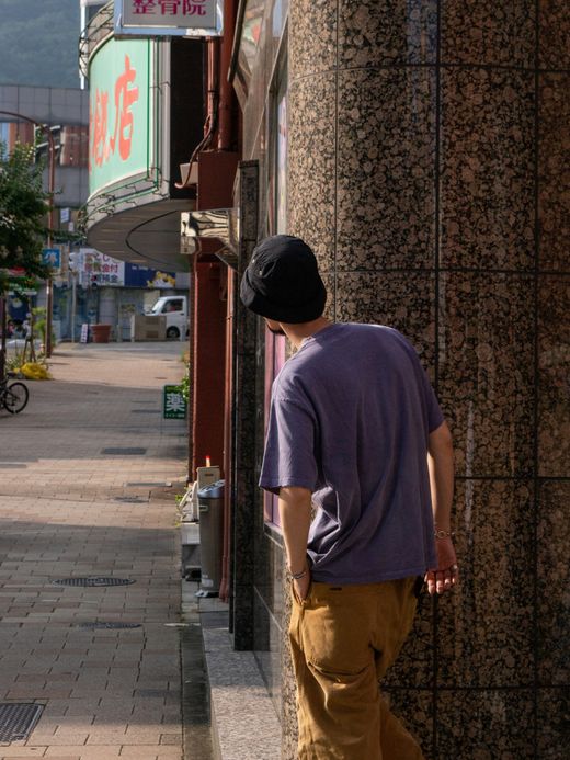 ANACHRONORM DAMAGED PIGMENT S/S T-S / Purple