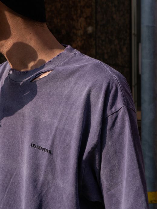 ANACHRONORM DAMAGED PIGMENT S/S T-S / Purple