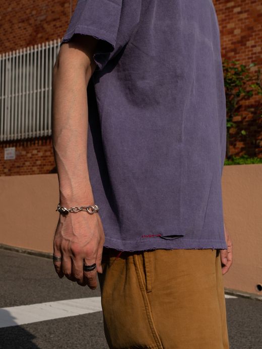 ANACHRONORM DAMAGED PIGMENT S/S T-S / Purple