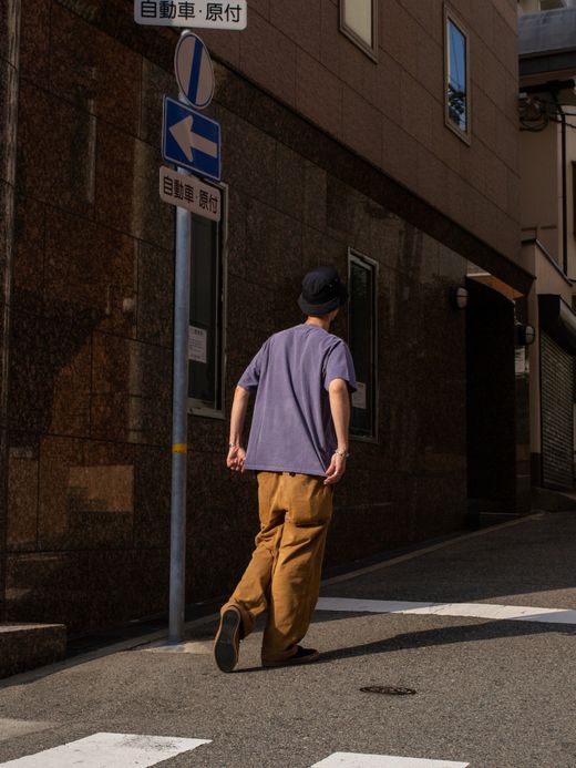 ANACHRONORM DAMAGED PIGMENT S/S T-S / Purple