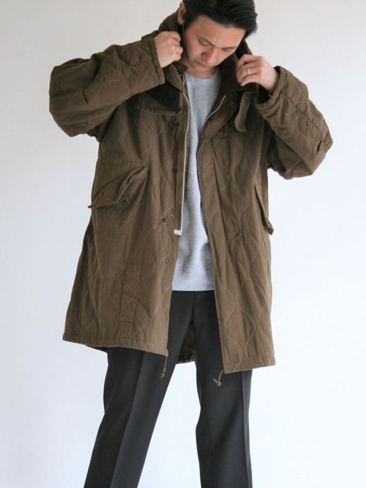ANACHRONORM QUILTING FISH TAIL COAT / Olive