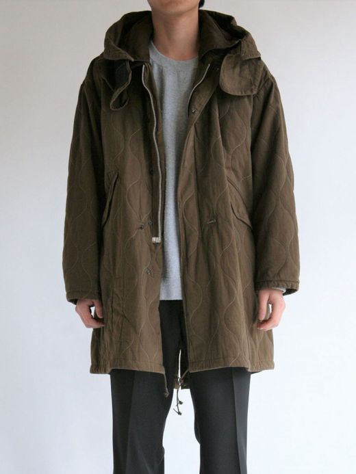 ANACHRONORM QUILTING FISH TAIL COAT / Olive