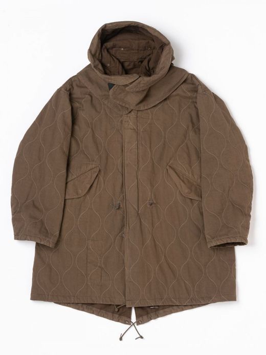 ANACHRONORM QUILTING FISH TAIL COAT / Olive